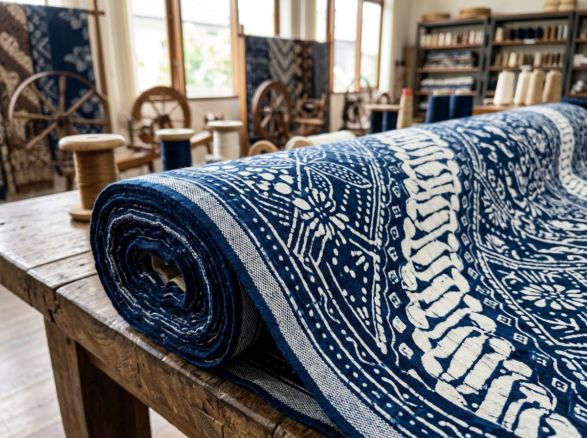 Printed Motif & Batik Cotton Fabric